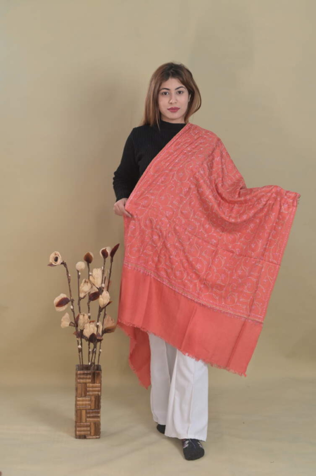 Pure silk shawl with hand embroidered Sozni