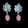 Handcrafted-Chinar-Earrings-with-Pink-Pearl-Droplets-in-Hallmarked-Silver-scaled