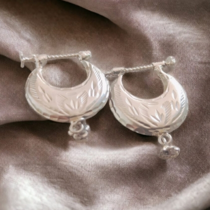 Traditional-Kashmiri-earrings-in-Pure-Silver-with-Beautiful-Hand-carving-
