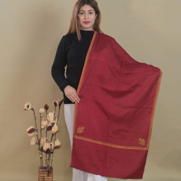 Pure silk shawl with hand embroidered Sozni